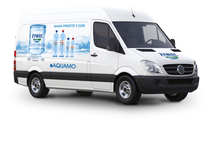 Samochód dostawczy - najszybsze dostawy wody aquamo